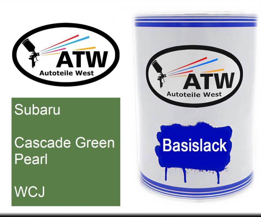 Subaru, Cascade Green Pearl, WCJ: 500ml Lackdose, von ATW Autoteile West.